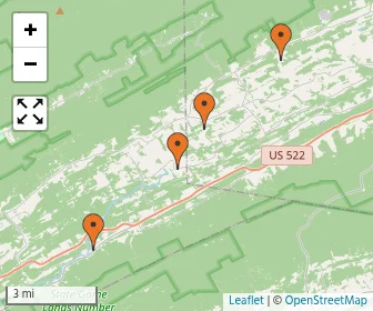 Area schools map